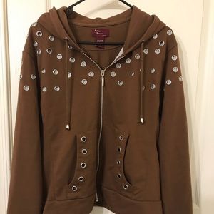 BROWN HOODED JACKET